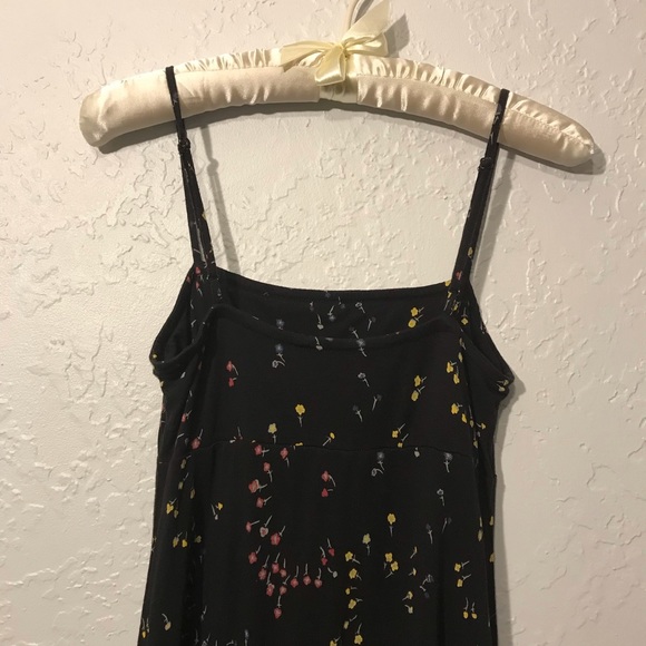 Juicy Couture Black Floral Mini Dress S Frilly Hem - Picture 7 of 8